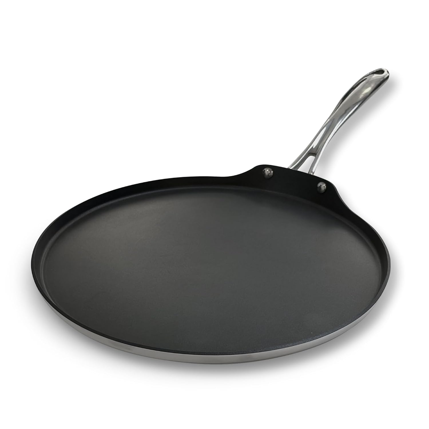TRAMONTINA Fusao Triply Ceramic-Reinforced Dosa Tawa 32cm | 3mm Thickness | Long-Lasting Performance | Perfect for Dosa, Uttapam, Roti & Paratha | All Cooktop Compatible
